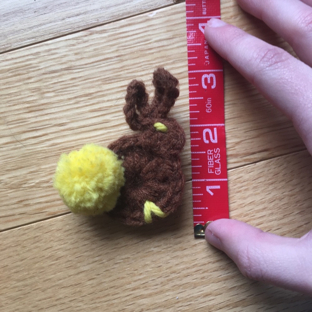 Easter bunny pin hand knit ✨3/$9